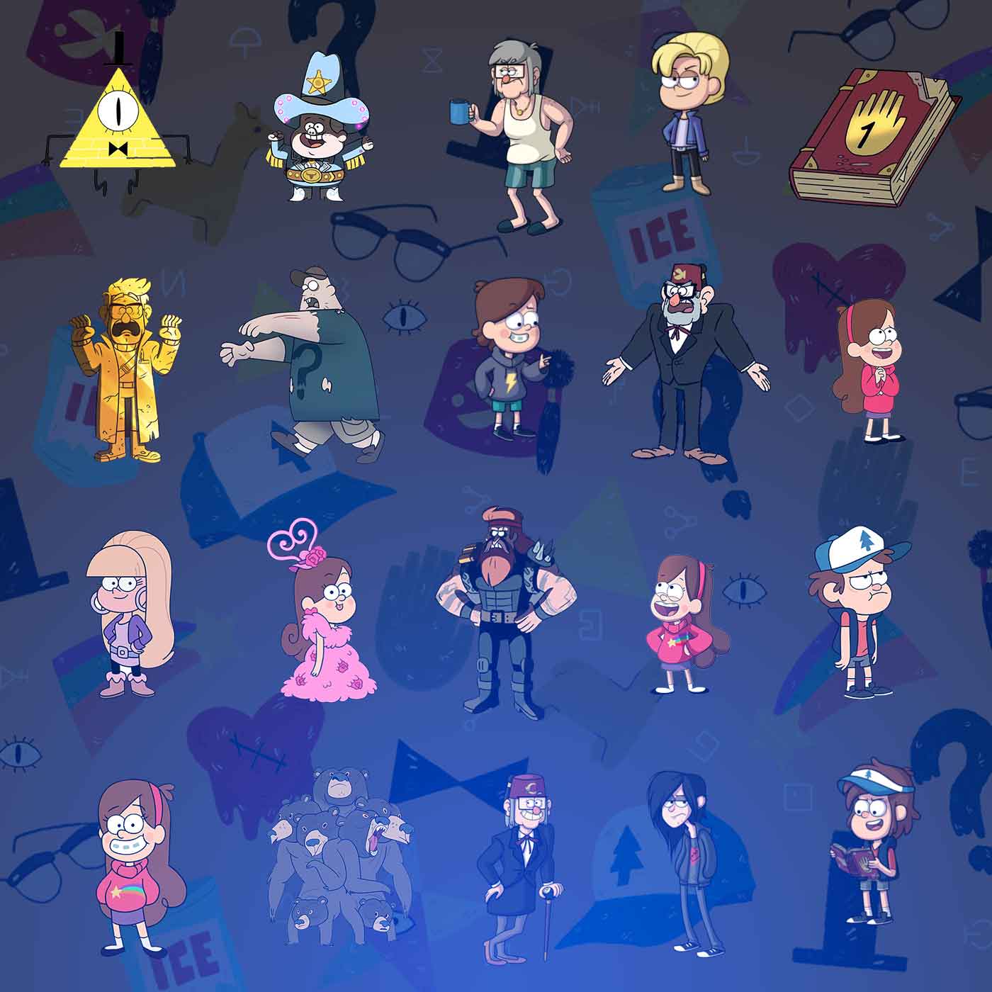 Gravity Falls Background Characters - Ksieznaca