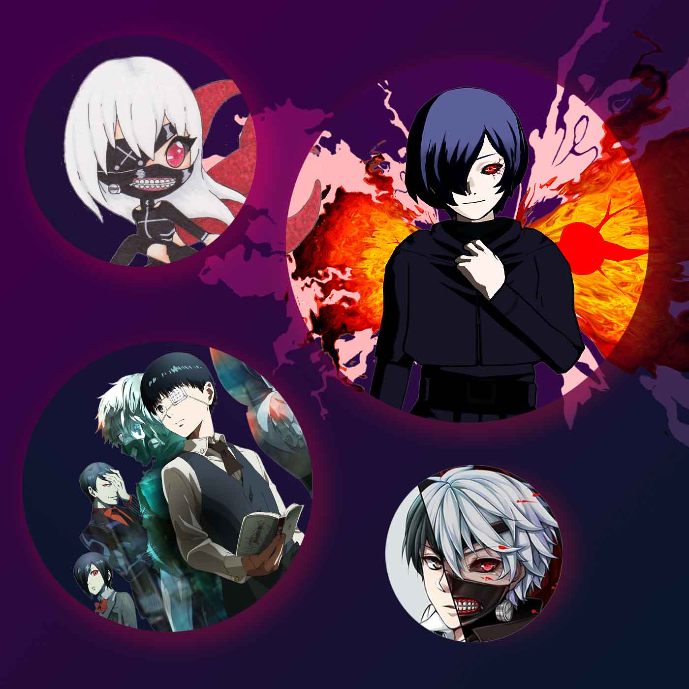 Tokyo Ghoul Characters HD Wallpapers  Top Free Tokyo Ghoul Characters HD  Backgrounds  WallpaperAccess